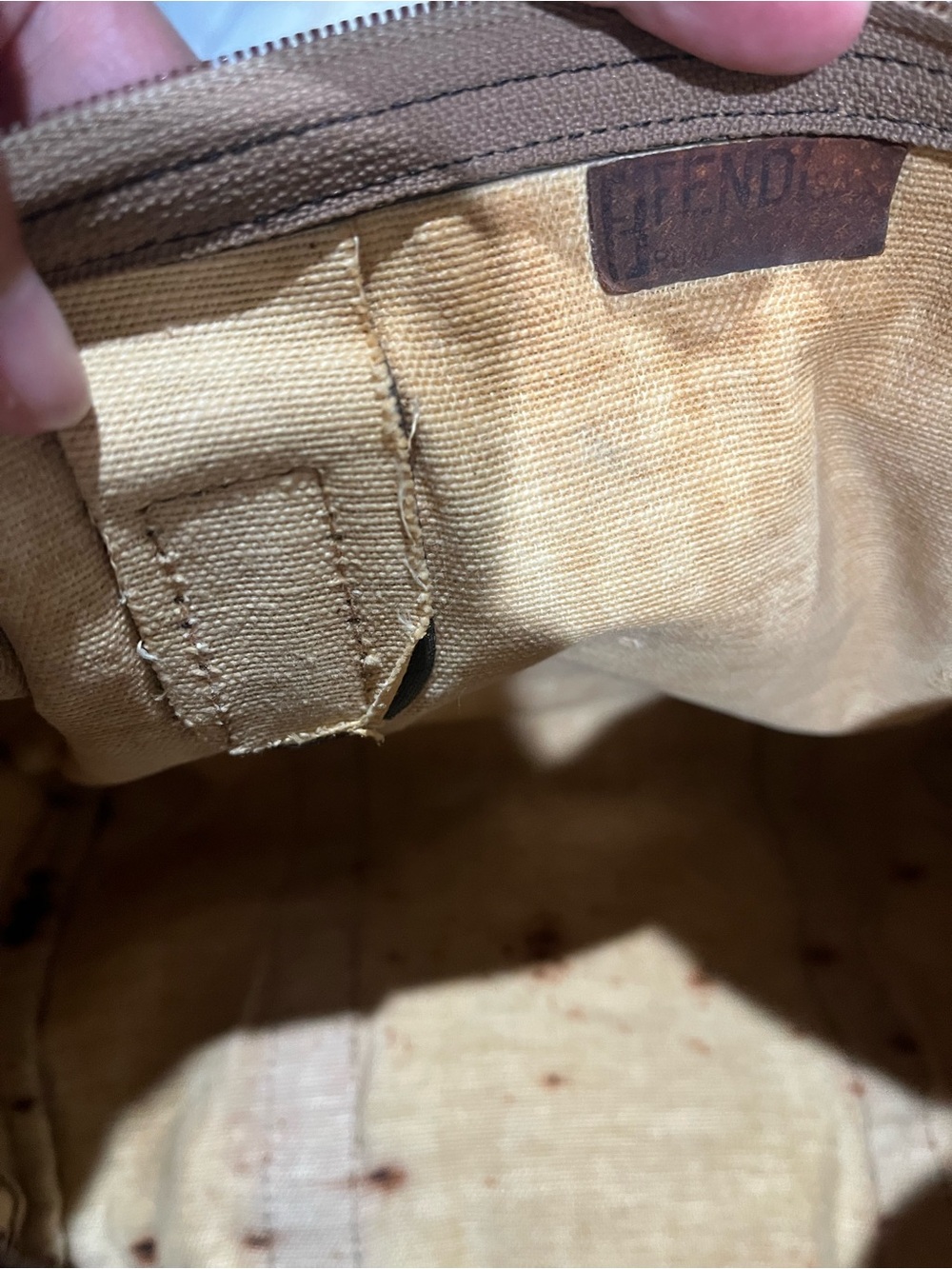 FENDI VINTAGE FF MONOGRAM HANDBAG - Picture 15 of 16